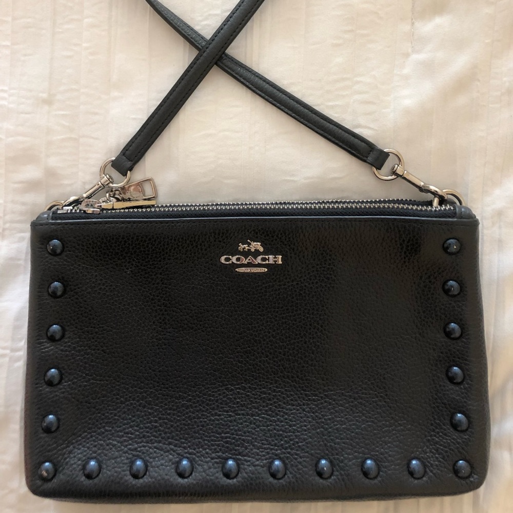 Coach Clutch Navy/Grey